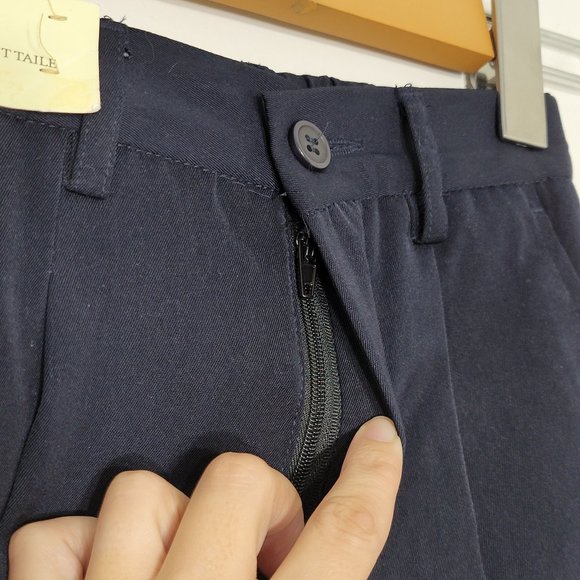 Fifth Avenue 🆕️ Kids Formal Blue Pleat Front Dress Pants Slacks Elastic Waist - Picture 4 of 14
